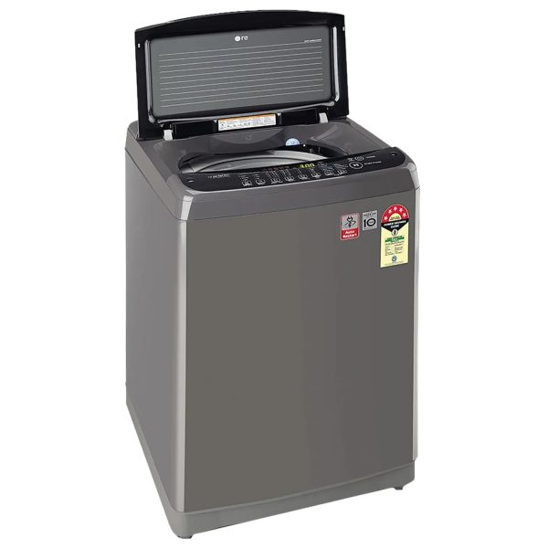 LG T80AJMB1Z, 8 KG Fully Automatic Top Load Machine with Smart Inverter Technology, Smart Door Closing and Smart Diagnostics, Middle Black