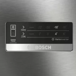 Bosch 358 Litre 2 Star Double Door Refrigerator with 2 Cooling System, Inverter Compressor and Water Dispenser, Sparkly Steel, CTC35S02DI