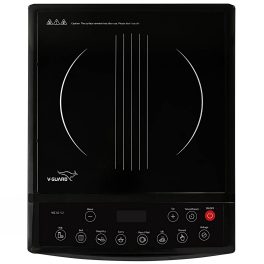 V-Guard VIC 02 V2, 1400 Watt Induction Cooktop with 7 Levels of Power and Temperature Setting, Digital Display and Soft switch Controls, Black