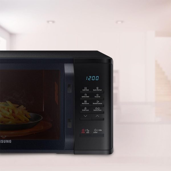 Samsung MS23A5315VK, 23 Litre Solo Microwave with Quick Defrost, Keep Warm, Ceramic Inside and Deodorization, Black