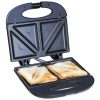 Bajaj SWX3 Deluxe, 800 Watt 2 Slice Sandwich Maker with Non-Stick Coated Plates, Buckle Handle and 2 Year Warranty, Black