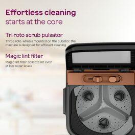 Bosch 8 KG Semi Automatic Machine (WJG803T0IN, Tangerine-Orange)