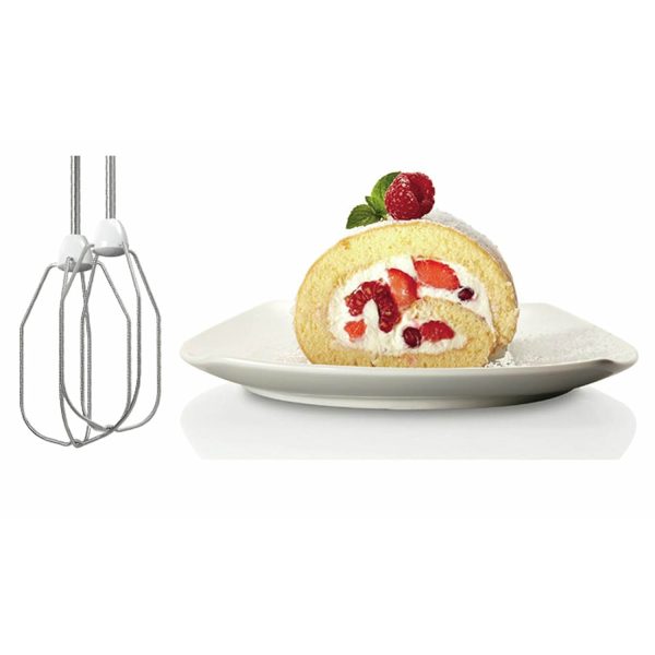 Bosch MFQ22100, 375 Watt Hand Mixer with 4 Variable Speeds + Turbo for better mixing control, White