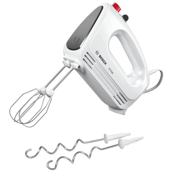 Bosch MFQ22100, 375 Watt Hand Mixer with 4 Variable Speeds + Turbo for better mixing control, White