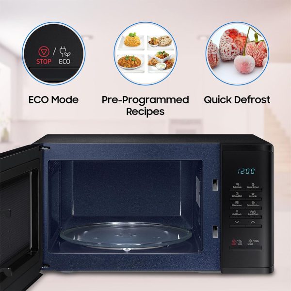 Samsung MS23A5315VK, 23 Litre Solo Microwave with Quick Defrost, Keep Warm, Ceramic Inside and Deodorization, Black