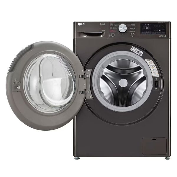 LG FHD1107STB, 11/7 KG Washer Dryer with Direct Drive Motor, 5 Star Rating, TurboWash 360, Steam+, ThinQ with Wi-Fi, Black