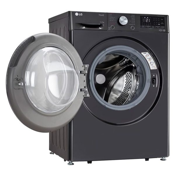 LG FHD1107STB, 11/7 KG Washer Dryer with Direct Drive Motor, 5 Star Rating, TurboWash 360, Steam+, ThinQ with Wi-Fi, Black