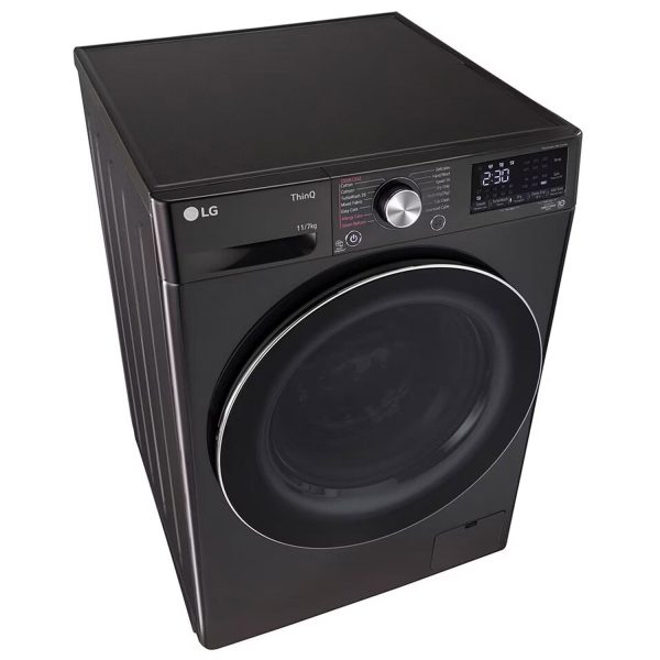 LG FHD1107STB, 11/7 KG Washer Dryer with Direct Drive Motor, 5 Star Rating, TurboWash 360, Steam+, ThinQ with Wi-Fi, Black