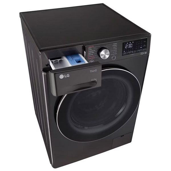 LG FHD1107STB, 11/7 KG Washer Dryer with Direct Drive Motor, 5 Star Rating, TurboWash 360, Steam+, ThinQ with Wi-Fi, Black