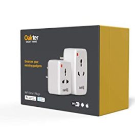 Oakter Kit, Oakter Smart Home Kit with Voice Control with Amazon Alexa, Google Home, Switch on/off device from anywhere with application, White