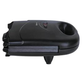 Bajaj SWX3 Deluxe, 800 Watt 2 Slice Sandwich Maker with Non-Stick Coated Plates, Buckle Handle and 2 Year Warranty, Black