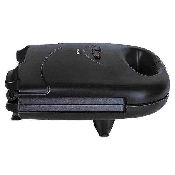Bajaj SWX3 Deluxe, 800 Watt 2 Slice Sandwich Maker with Non-Stick Coated Plates, Buckle Handle and 2 Year Warranty, Black