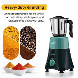 V-Guard Wizmix, 3 Jar Mixer Grinder with Oil Sintered Bush Design, Stainless Steel Jars, Five year motor warranty