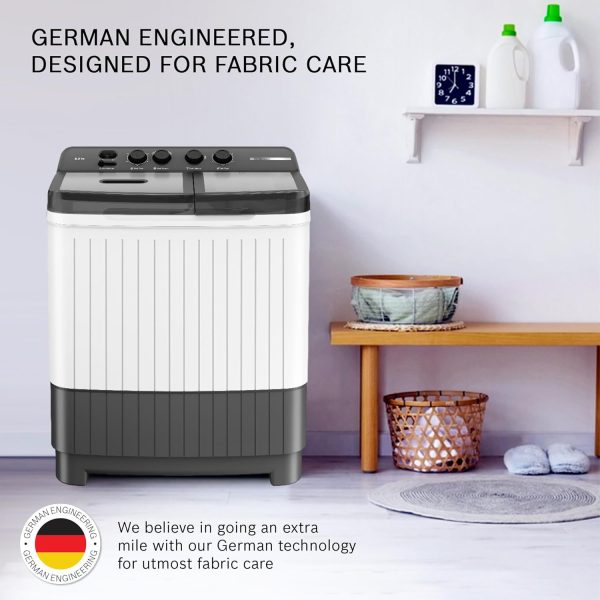 Bosch WJZ801WOIN, 8 KG Semi Automatic Machine with 5 Star Rating and Vario Pulsator, White