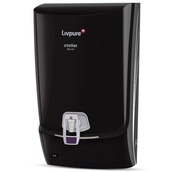 Livpure Stellar RO+UV, 7 Litre Storage Water Purifier Suitable for Municipal Water with 5 Stage Advance Purification and Automatic Cut-Off, Black