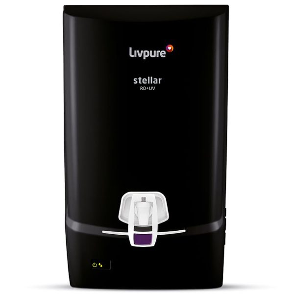Livpure Stellar RO+UV, 7 Litre Storage Water Purifier Suitable for Municipal Water with 5 Stage Advance Purification and Automatic Cut-Off, Black
