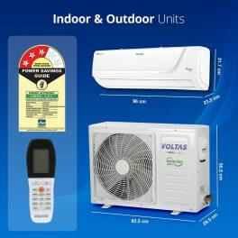 Voltas 183V Vectra Platina 1.5 Ton 3 Star Inverter Split AC with 4-in-1 Convertible, White