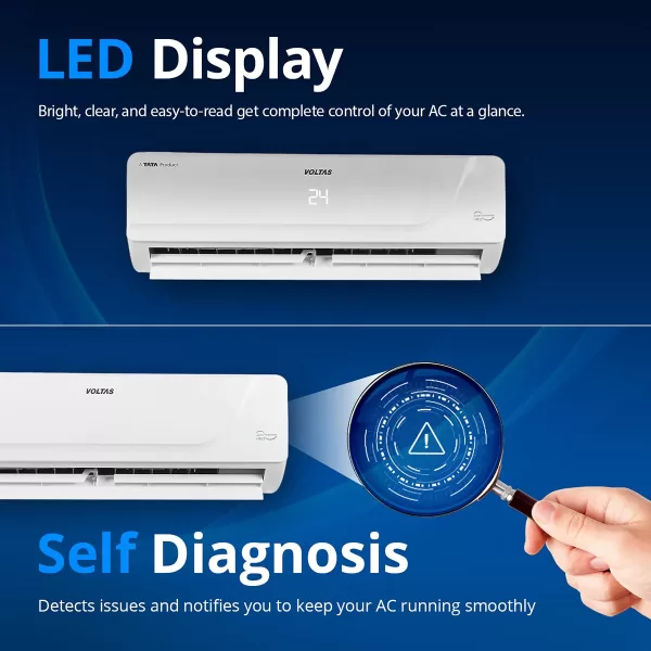 Voltas 183V Vectra Platina 1.5 Ton 3 Star Inverter Split AC with 4-in-1 Convertible, White