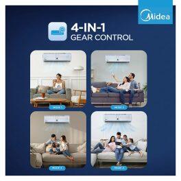 Midea 36K 2* Santis Mega, 3 Ton 2 Star Inverter Split AC with High Ambient Working, Refrigerant Leakage Detector and 4-in-1 Gear Control, White