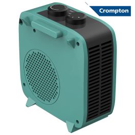 Crompton Insta Comfort, 2000 Watts Room Heater with Adjustable Thermostat, Hyrbid Cyan and Blower Fan, Blue