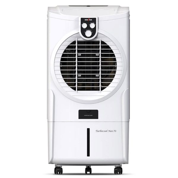 Kenstar Turbcool Neo HC, 70 Litre Desert Air Cooler with 3 Side HoneyComb Pads, Motorised Louvre Movement, Powerful Fan and Inverter Compatible, White