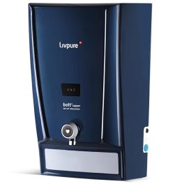 Livpure Bolt+Copper RO+UF+Mineraliser with 80% Water Saving, 7 Litre Storage Tank, Suitable for Municipal Water and Goodness of Natural Copper, Blue