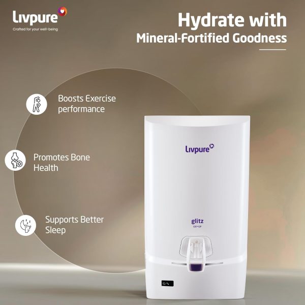 Livpure Glitz UV+UF, 7 Litre Tank Capacity with 3 Stage Filteration and Suitable for municipal Water, White