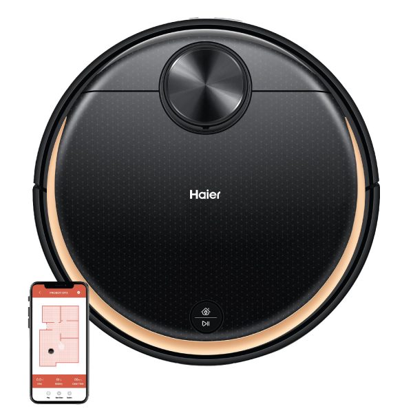 Haier Probot DTX, Robo Vacuum Cleaner with BLDC Motor, Voice Control, Application Control, 5 Map Memories and Lazer Navigation, Black