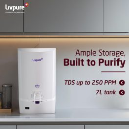 Livpure Glitz UV+UF, 7 Litre Tank Capacity with 3 Stage Filteration and Suitable for municipal Water, White