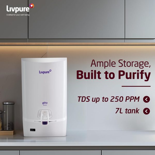 Livpure 7L UV+UF Water Purifier (Glitz , White)
