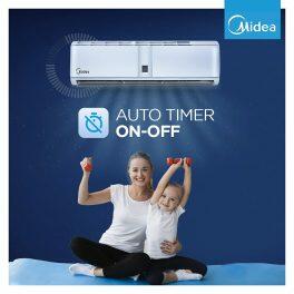 Midea 36K 2* Santis Mega, 3 Ton 2 Star Inverter Split AC with High Ambient Working, Refrigerant Leakage Detector and 4-in-1 Gear Control, White