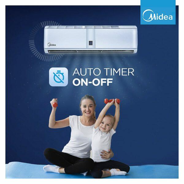 Midea 36K 2* Santis Mega, 3 Ton 2 Star Inverter Split AC with High Ambient Working, Refrigerant Leakage Detector and 4-in-1 Gear Control, White