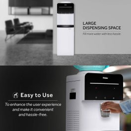 Haier HWD-3MPFMR With Refrigerator Water Dispenser with Large Dispensing Space, Black/White