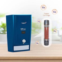 Livpure Bolt+Copper RO+UF+Mineraliser with 80% Water Saving, 7 Litre Storage Tank, Suitable for Municipal Water and Goodness of Natural Copper, Blue