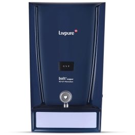 Livpure Bolt+Copper RO+UF+Mineraliser with 80% Water Saving, 7 Litre Storage Tank, Suitable for Municipal Water and Goodness of Natural Copper, Blue