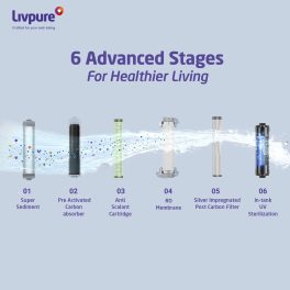 Livpure Stellar RO+UV, 7 Litre Storage Water Purifier Suitable for Municipal Water with 5 Stage Advance Purification and Automatic Cut-Off, Black