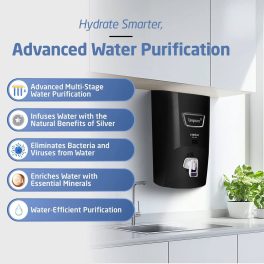 Livpure Stellar RO+UV, 7 Litre Storage Water Purifier Suitable for Municipal Water with 5 Stage Advance Purification and Automatic Cut-Off, Black