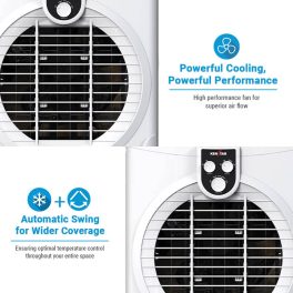 Kenstar Turbcool Neo HC, 50 Litre Desert Air Cooler with Honeycomb Cooling Pads, Motorised Louvre Movement, Ice Chamber, Powerful Fan and Inverter Compatible, White