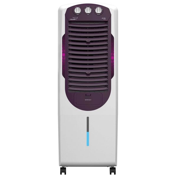 V-Guard Aikido 25L Tower Air Cooler with Honeycomb Pads & 4D Air Circulation, White