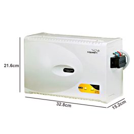 Vguard VG400, Stabilizer for 1.5 Ton AC with Low and High Voltage Cut-off Protection, Intelligent time delay system, Built in Thermal Overload Protection and 3 Year Warranty, White