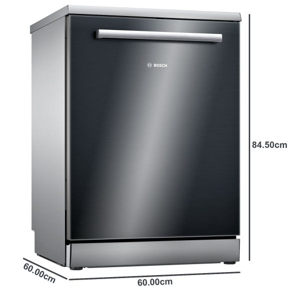 Bosch SMS4HMB62T, 15 Place Freestand Dishwasher with Eco Silence Drive, Aqua Sensor, Automatic Detergent Detector and Wi-Fi Supported, Black