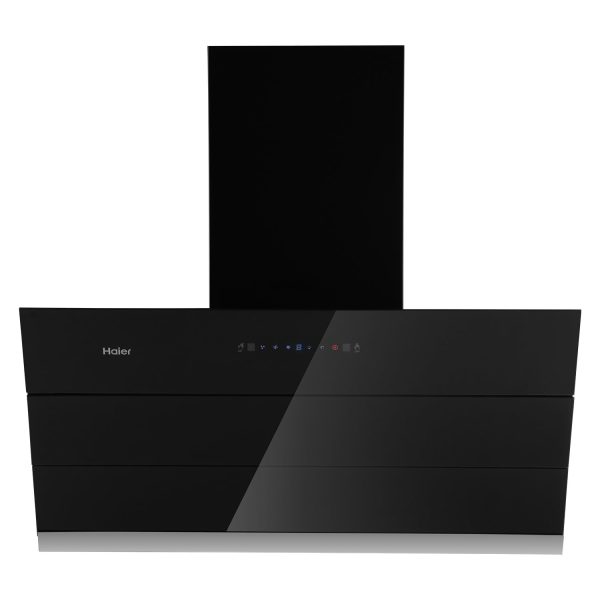 Haier HIH-V60HM-C, 60 CM Vertical Chimney with Powerful Suction, Gesture Control, Heat Auto Clean and Filterless Technology, Black