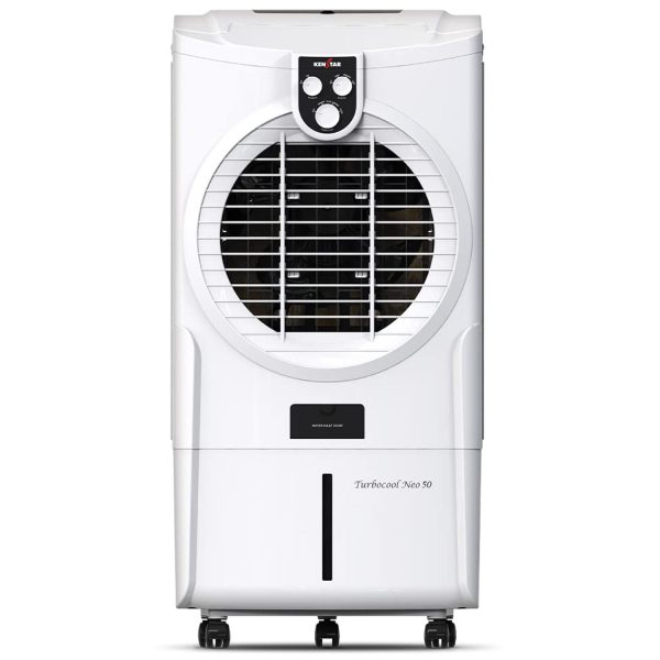Kenstar Turbcool Neo HC, 50 Litre Desert Air Cooler with Honeycomb Cooling Pads, Motorised Louvre Movement, Ice Chamber, Powerful Fan and Inverter Compatible, White