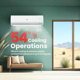 Haier HS50VP- POW3BN, 1.5 Ton 3 Star Dual Inverter Split AC with Tropical Twin Rotary, 7-in-1 Convertible Mode and 100% Grooved Copper, White