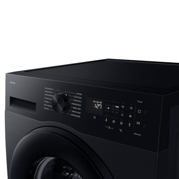 Samsung WW12DG5B24ABTL, 12 KG Fully Automatic Front Load Machine with 5 Star Rating, In-built Heater, Wi-Fi, 39 Minute Wash and 20 Year Compressor Warranty, Black