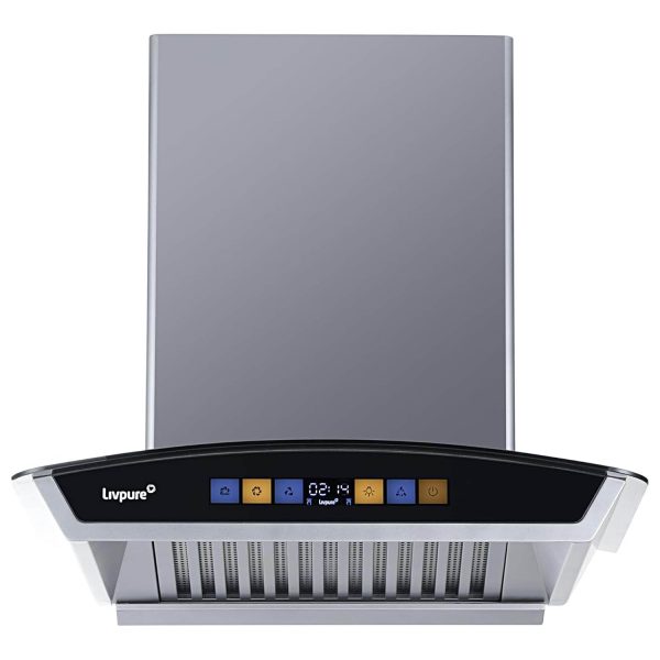Livpure Flint Arc BLDC, 60 CM Chimney with Digital Touch, Motion Sensor, Autoclean, BLDC Motor and 9 Speed Control, Black