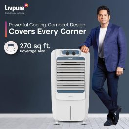 Livpure Coolmist 48L Personal Air Cooler with Honeycomb Pads & Ice Chamber, White