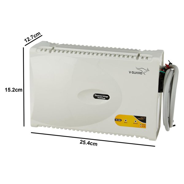 Vguard VG500, Stabilizer for 2 Ton AC with Low and High Voltage Cut-off Protection, Intelligent time delay system, Built in Thermal Overload Protection and 3 Year Warranty, White