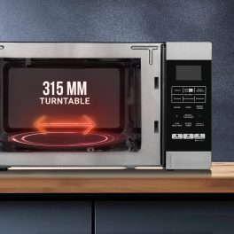 Haier HIL3001ARSB, 30 Litre Convection Microwave with In-built Air Fryer Function, Motorized Rotisserie and Stainless Steel Cavity, Black