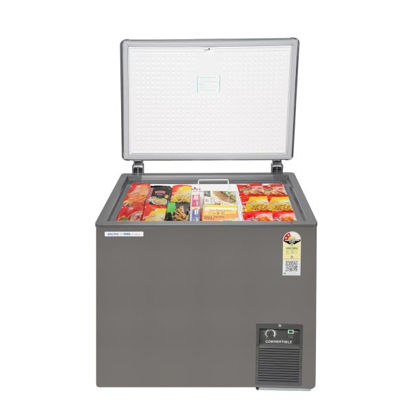 Voltas CVF205SA2 Single Door Convertible Deep Freezer with 2 Star, Grey